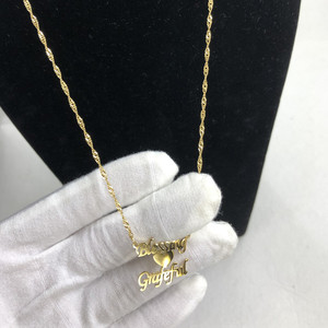 <span class=keywords><strong>Collana</strong></span> personalizzata all'ingrosso di gioielli in acciaio inossidabile con <span class=keywords><strong>doppio</strong></span> <span class=keywords><strong>nome</strong></span> personalizzato <span class=keywords><strong>collana</strong></span> con cuore - Product Image 3