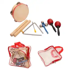Hoogwaardige Educatieve Houten Percussie Kids Drum Muziekinstrumenten Speelgoed Set