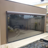 Store enrouleur ZipScreen en PVC avec moustiquaire en polyester, fermeture éclair, transparent, anti-moustiques et pare-soleil, pour salon, extérieur, café, patio, taille personnalisable