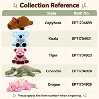 Jouets en peluche EPT pour animaux, 5 styles : Koala, Tigre, Capybara, Crocodile, Dragon – Collection de personnages doux et moelleux
