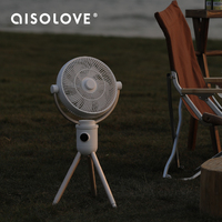 Nouveau ventilateur de Camping de bureau extérieur ventilateur de trépied Portable support Rechargeable suspendu rotation ventilateur de lumière LED avec télécommande