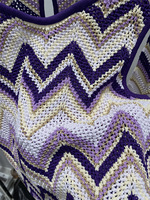 Nouvelle Collection 2026 : Ensemble Chic Été – Gilet Tricoté Sans Manches Zig Zag Bicolore Tendance et Polyvalent avec Pantalon