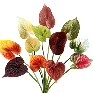 Lòng Bàn Tay Trắng Guanyinlian 3D Anthurium Nhân Tạo Hoa PU Tay Flamingo Hoa Cưới Cho Trang Trí Nội Thất Ngày Valentine - Product Image 5