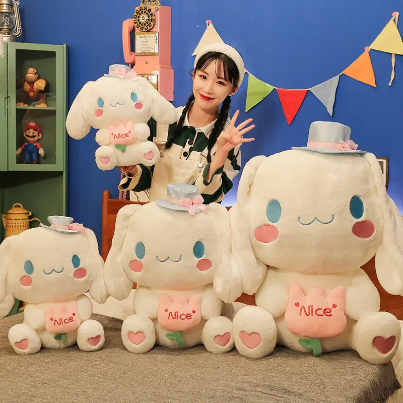 Xux 35Cm Cartoon Cinnamoroll Met Grote Oren Knuffel Cartoon Dieren Borduren Leuk Speelgoed Verjaardagscadeau Pluche Speelgoed Pop Groothandel