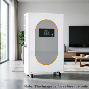 White Energy Storage Container with Digital Display and Casters for Home Use - Product Image 4