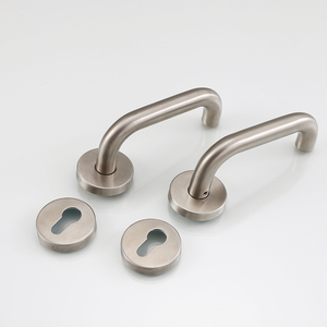 Serrure de <span class=keywords><strong>porte</strong></span> coupe-feu 2026 avec poignées et loquets en acier inoxydable, corps de serrure 55-72, blocs de retenue et charnières - Product Image 1