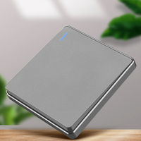 Prise murale universelle USB standard britannique 13A gris nordique, interrupteur d'éclairage 1 gang 2 voies, vente chaude