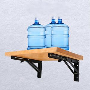 Servicio de acero inoxidable ángulo ajustable mesa de madera esquina montaje en pared de Metal flotante L soporte de estante plegable - Product Image 3