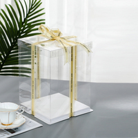 Boîte à gâteau en plastique PET transparent recyclable en gros pour emballage alimentaire sûr, cadeaux de mariage, réduction sur les achats en vrac