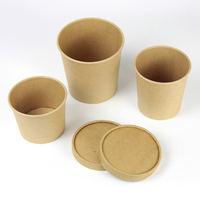 Récipient à soupe en papier kraft conteneurs à emporter pour soupe et nouilles fournitures kraft tasse à soupe conteneurs alimentaires en papier bol en papier alimentaire