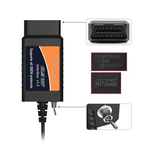 Obd2 elm327 usb scanner, venda quente, modificado para ford ch340 chip HS-CAN MS-CAN, carro convertido, ecu, scanner de diagnóstico