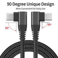 Pabrik Grosir Charger Ponsel Pd 60w 3a Pengisian Cepat Transfer Data 480mbps Kabel Usb Sudut Kanan 90 Derajat Kabel Usb c ke Usb c