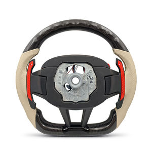Volant en cuir perforé intelligent personnalisé avec LED en fibre de carbone pour G05 G06 G20 G22 G30 M2 G42 M5 F90 F97 - Product Image 4