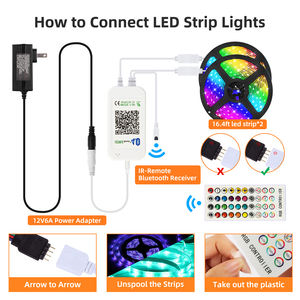 Alta Qualidade 12V RGB LED Strip <span class=keywords><strong>Light</strong></span> Preço Barato 10 Metros 270 Peças 5050 SMD Inteligente para Iluminação Fotográfica - Product Image 5