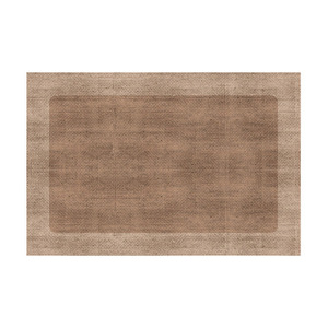 Tapis de salle de bain rectangulaire en fibre de polyester couleur unie avec semelle en caoutchouc de chanvre Sally, antidérapant, séchage rapide, pour usage domestique - Product Image 1