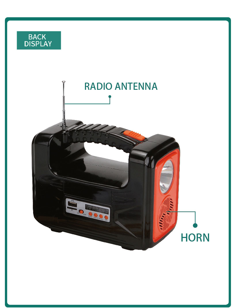 AT-9011B DAT solar lighting system kits with MP3 and radio DC solar lighting kits with USB mobile phone function