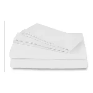 Juego de Sábanas King Size de Microfibra Blanca, Textura Suave, 4 Piezas, Ropa de Cama para el Hogar, Estilo Simple para Toda Temporada - Product Image 4
