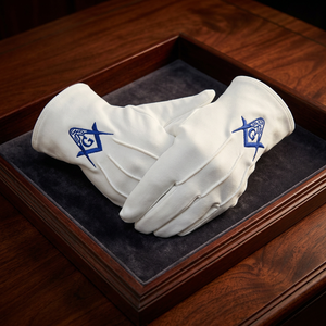 Guantes Masónicos de Algodón Blanco con Logotipo Impreso por Transferencia Térmica, Largos hasta la Muñeca, Multifuncionales, con Detección de Agujas, para Ciclismo al Aire Libre en las Cuatro Estaciones - Product Image 3