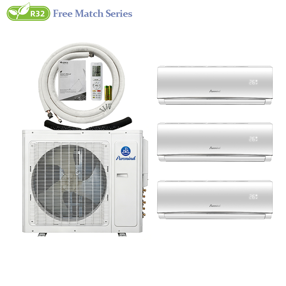 Light Commercial Free Match Central Air Conditioner 2Hp 3Hp 3.5Hp 4Hp 5Hp Dc Inverter Multi Split System Wall Mounted for Shop