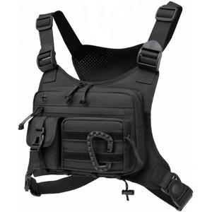 Gilet tactique transfrontalier léger, sac de poitrine pour la course, taille unique, avec pochette pour téléphone portable, couleur unie - Product Image 1