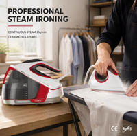 Générateur de vapeur professionnel 2200W avec chaudière électrique et réservoir d'eau de 1,5L, pour blanchisserie, hôtel et usage domestique, avec protection anti-chauffe à sec et support