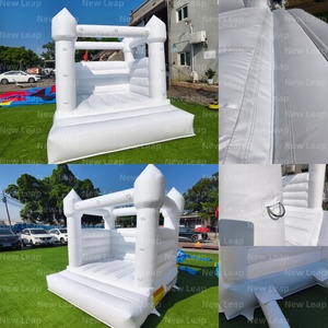 Nouveau château gonflable <span class=keywords><strong>blanc</strong></span> Leap avec couronne, aire de jeux pour enfants, maison de rebond, parc de jeux - Product Image 2