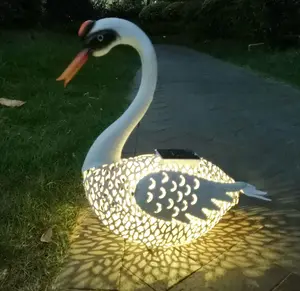 Dekorative schwan beleuchtung im freien lichter garten Solar Licht