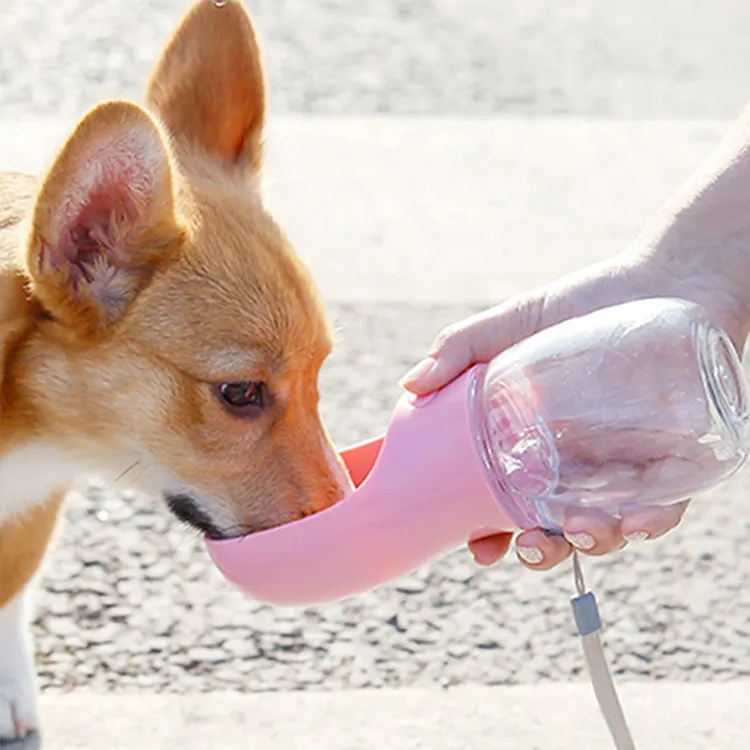 Dispensador de agua portátil para mascotas, suministros para caminar al aire libre, a prueba de fugas