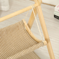 Hamac pour animaux de compagnie en bois massif, style simple, confortable, pour chat et chien, à suspendre, pour la maison