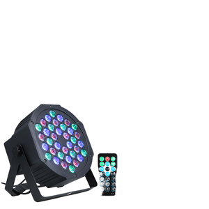 Projecteur PAR LED plat 36x RGB haute luminosité DMX pour DJ, discothèque, scène, Noël, IP33, intensité variable - Product Image 1