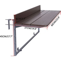 Table de Bar de balcon pour balustrade de jardin Patio Table suspendue de balustrade balcon pliable Table de Bar de terrasse réglable