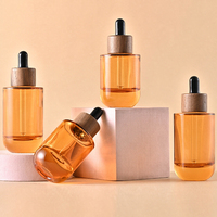 Botol Serum Perawatan Kulit Mewah Unik dari Kaca Desain Baru Kustom 30ml 1oz 50ml, Botol Kosmetik Kosong untuk Minyak Wajah dan Rambut dengan Pipet