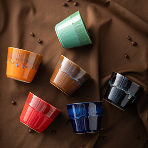 Tazas de Té de Cerámica de 125~250 ml, Juego de Tazas de Té Kungfu de 6 oz, Tazas para Té de Hierbas, Café, Espresso, Juego de Tazas Pequeñas Modernas de Cerámica para Yerba <span class=keywords><strong>Mate</strong></span> - Product Image 1