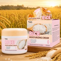 Crème hydratante au riz TWG RTS, best-seller, 85g, absorption rapide, crème hydratante pour le visage pour une peau éclatante, crème éclaircissante pour le visage au riz