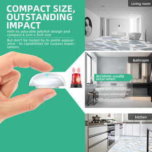 2024 New nước bị rò rỉ máy dò không dây liên kết với nhau nước bị rò rỉ Detector pin kết nối với nhau Flood Detector <span class=keywords><strong>Alarm</strong></span> - Product Image 2