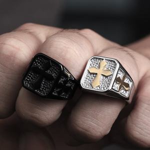 Retro Style Casting Cross Shape Jesus <strong>Ring</strong> Signet <strong>Ring</strong> <strong>Bishop</strong> Mary John Crucifixion Catholic Christ Religious <strong>Rings</strong> for Man - Product Image 2