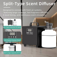 Diffuseur d'arômes à atomisation nano de grande capacité 2000 ml, personnalisable OEM, connectable aux conduits d'air centraux, machine à parfum pour la maison et le commerce