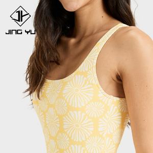 Maillot de bain une pièce pour femme, imprimé tropical plage, design d'usine, combinaison une pièce en nylon recyclé personnalisée - Product Image 4