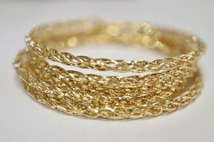 ซินฟลาย ขายส่งเครื่องประดับแฟชั่นอิตาลี กำไลข้อมือทองคำแท้ 18K ลายเกลียว Au750 เครื่องประดับเชือกถักแบบละเอียด กำไลสั่งทำพิเศษ - Product Image 2