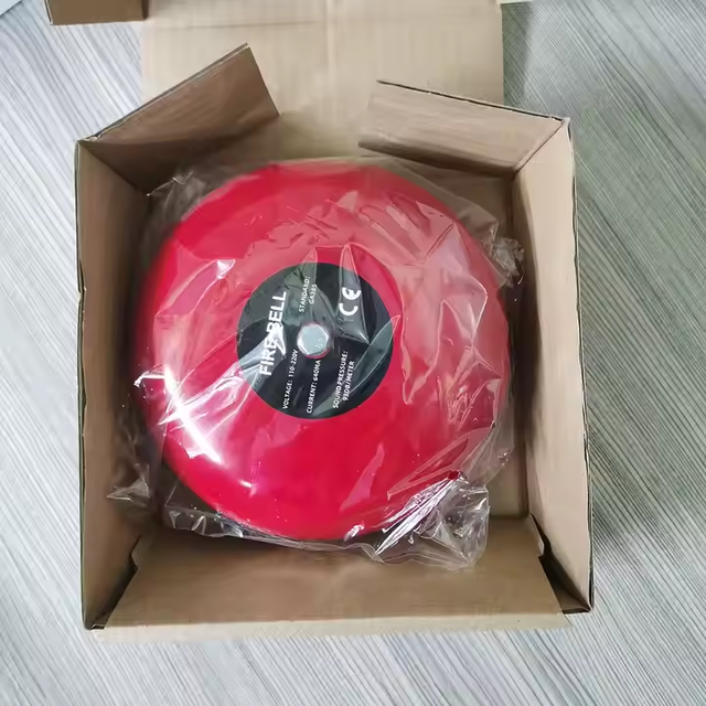 High Quality 6 Inch Indoor Fire Alarm Bell Siren Weatherproof 12 V 24 V Electric Red Fire Firefighting Equipment Accessories