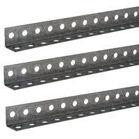 Acier angulaire perforé Q235B Q355B HDG résistant aux intempéries, support de fixation murale d'usine