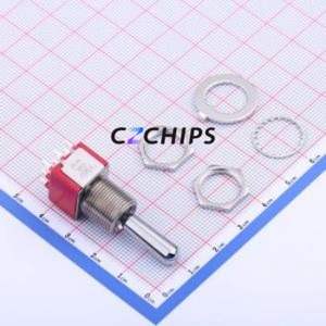 7307TCWZQE Toggle Switch Through hole Component (THT) Switch 3-Pole Double Throw 120V 28V Cylindrical Knob - Product Image 2