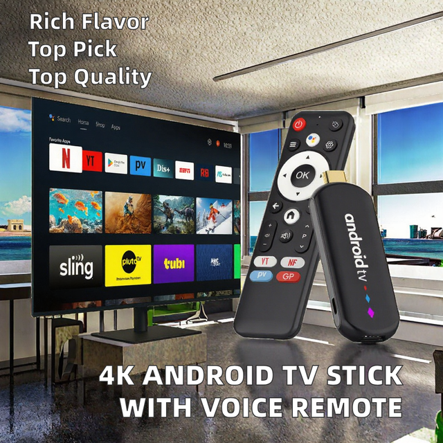 4k Amlogic S905L Android 14 TV Stick Quad Core Video WiFi BT Voice Assistant Remote Control Media Player Smart TV Box H96 Max