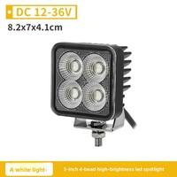 Phare LED haute luminosité de 3 pouces, étanche, pour montant A, DC12-36V, pour pare-chocs avant de moto et 4x4