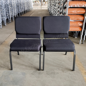 كرسي كنيسة وقاعة مسرح وصالة حفلات مريح بتصميم بريطاني وظهر مجنح من القماش بسعر مصنع رخيص - Product Image 3