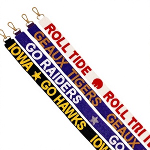 สายสะพายกระเป๋าปรับระดับได้แบบมีลูกปัด  ลายโลโก้ทีม Roll Tide Geaux Tigers Go Raiders Iowa Hawks เป็นมิตรกับสิ่งแวดล้อม - Product Image 1