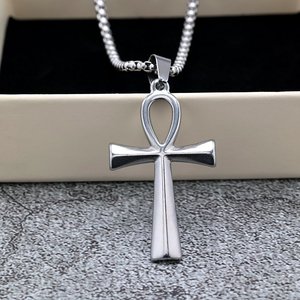 yunnique Anka <b>Cross</b> Stainless Steel Pendant Necklace Unisex Fashion Jewelry Gift Accessory - Product Image 3