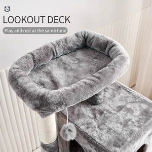 Hot-bán giảm Giá Mèo cây sisal dây scratcher mèo nhà với phần còn lại bát và gãi Board mèo tháp cây - Product Image 3