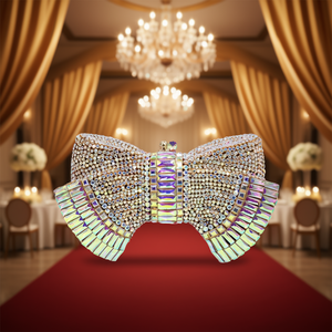Sparkly Rhinestone Bowknot Evening Clutch <b>Bag</b> For Women Wedding Party Prom Fashion Classic Luxury Handbag With Chain Strap - Product Image 2