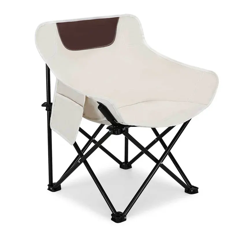 Складные стулья для кемпинга, большие мягкие круглые стулья с подкладкой, для кемпинга, для пеших прогулок, рыбалки, спорт, черный стул